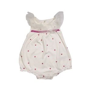 White Bodysuit with glitter hearts